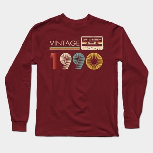 Vintage 1990 Limited Edition Cassette Long Sleeve T-Shirt